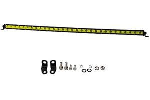 Willpower Barre LED 76cm 150W Ambre Jaune Une Rangée Phare de Travail 12V 24V Faisceau Combo Feux Antibrouillard LED Etanche 6000K Barre Lumineuse LED Voiture 4x4 Bateau Camion Tracteur Offroad SUV