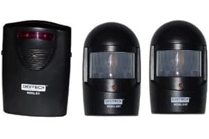 A9B- NEW LATEST EDITION IN BLACK WIRELESS WEATHERPROOF Weatherproof & Wireless Garden, Garage, Shed, Driveway Burglar Alarm and/or Visitor Alert by Digiteck