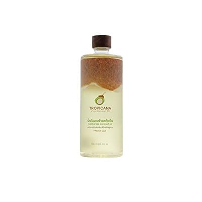 Tropicana Oil 100% Veganes Bio Kokosöl - 500 ml Flasche mit Holzdeckel- Kokosöl Bio Kaltgepresst - Vegan und Glutenfrei…