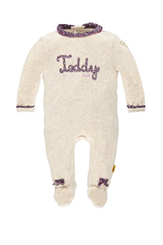 Steiff Baby Girls Strampler 1/1 Arm Nicky Crew Neck Long Sleeve Footies, Beige (softbeige Melange Beige 8268), 0-3 Months (Manufacturer size: 56)