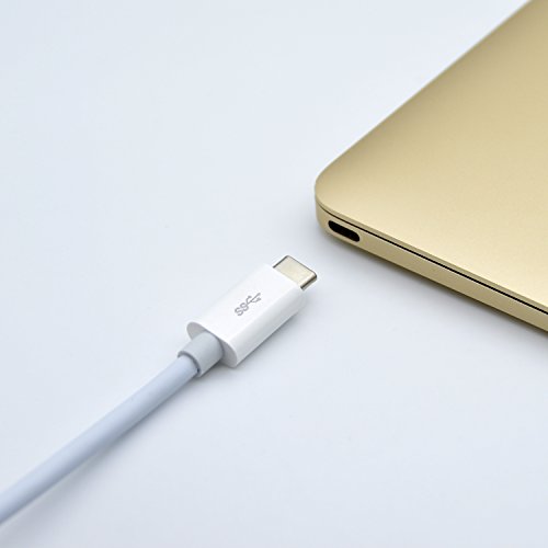 MutecPower SuperSpeed 1m USB 3.1 Typ C Stecker auf USB 3.1 Typ C-Stecker-Kabel mit USB Power Delivery Support (PD) Bidirektionale – weißer ABS-Schale – 1 Meter - 4