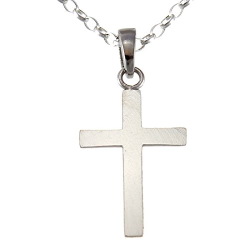 Alexander Castle - Colgante con cadena (plata de ley, 45,7 cm), diseño en forma de cruz