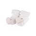 Bam bam New Baby White rattle socks with pink heart 0-3 months