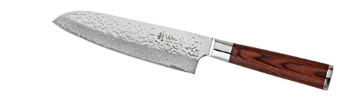 Wakoli Damastmesser (Santokumesser) japanischer Damaststahl VG-10, mit Holzverpackung, Wakoli Deluxe Serie - 2