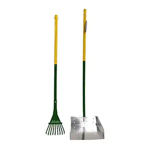 Four Paws Dog Rake & Scooper Set for Pet Waste Pick-up Large, 9.5