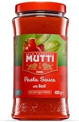 MUTTI - Sugo con Basilico Genovese DOP e pomodoro Rossoro, 400g, Confezione da 6 unità