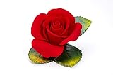  Rote Rose Medium Dolly Aus Porzellan, Hergestellt In Italien Von Unionporcelain Mit Eingetragene Marke Napoleon, Handwerksprodukt, Made In Italy