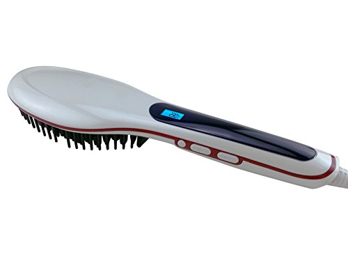 Kosee Haarglätter Bürste mit Hitzereduzierender Antistatischer Paddelbürste für Schnelles Glätten Oder Styling (230 V – 110 V) Weiß - 4
