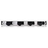 GWHOLE Broom Holder Wall Rack Kitchen Storage Organiser for Shelving Ideas 4 Position 5 Hooks [Lifetime Warranty] (Kitchen &amp; Home)