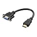 Produktbild Schwarz Durable Leichte HDMI Stecker Auf VGA D-Sub 15 Pins Weiblichen Video AV Adapter Konverter Kabel Für HDTV Set-Top