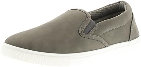 New Mens/Gents Grey Nubuck Slip On Shoes - Grey - UK SIZE 9