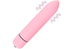 BGMKE Quiet Waterproof Bullet Rod Soft Silicone Toys Powerful Mini Stick Massage Ball for Women Pleasure, Personal Mini Travel Bullet Tool for Men and Women, Electric Handheld Play Frosted (Pink)