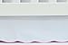 Oliver B Scallop Crib Skirt- White w/Fuchsia Trim by Oliver B