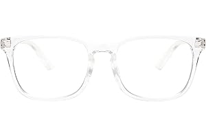 ELEGANTE Blue Light Blocking Glasses Gaming Filter Transparent Square Eyeglasses for Eye Protection Men Women, Computer/Table