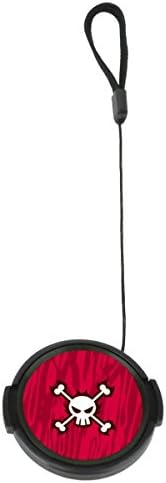 Coolen Red Skull 55MM Side Pinch Snap-On Front Lens Cap/Cover with Lens Cap Holder for Canon, Nikon, Sony, Pentax, Fujifilm, Olympus, Panasonic all DSLR / Camcorder lenses