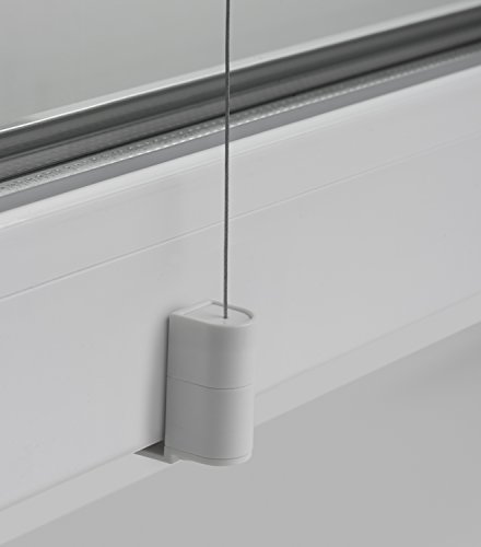 DESWIN Plissee KlemmFix – 30 x 110 cm WEISS – verspannt (inkl. 4x Klemmträger / Klemmhalter) - 8