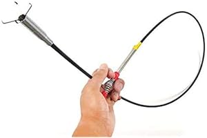 DR.PEN Flexible Claw Pickup Tool (Drain Clog Removal Tool) with 4 Claws Bendable Hose Remover Tool for Cat Litter Tray Drains Toilet (160cm)