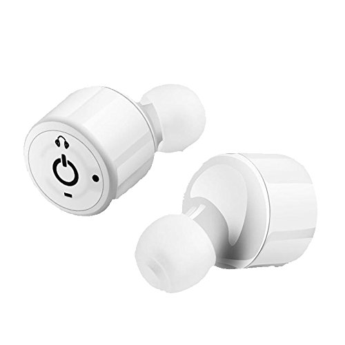 Tefamore Auriculares Mini Verdadera Inalámbrica Bluetooth Gemelos Estéreo En El Oído (blanco)