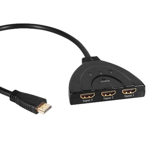 DIGIFLEX 3-Port-HDMI-Switch Verteiler Hub 1.3b für HD Video und Audio 1080p - 2