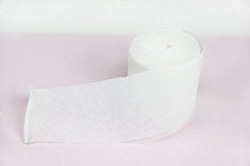 SUNBEAUTY 5er Set 10 Meter Krepppapier Kreppbänder Party Feier Dekoration (5 Stück )(Weiß) - 3