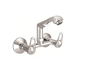 Qblu Crown Wall Mounted Full Brass Sink Mixer