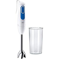 Braun MQ3000WH SMOOTHIE + Mixeur plongeant avec Variateur Gris/Blanc 700 W