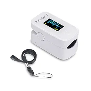 Dr. Odin Fingertip Pulse Oximeter with LED Display and Auto Power Off, Perfusion Index and SpO2 (White, 1 Year Warranty)