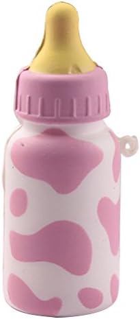 1 Piece Slow Rising Squishy Soft Feeding Bottle Bread Bun Squishy Charms Squeeze Toy, Random Color
