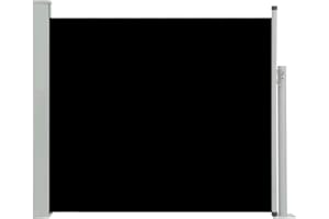 vidaXL Seitenmarkise Ausziehbar Sonnenschutz Sichtschutz Windschutz Seitenrollo Markise Seitenwandmarkise Balkon Garten Terrasse 100x300cm Schwarz