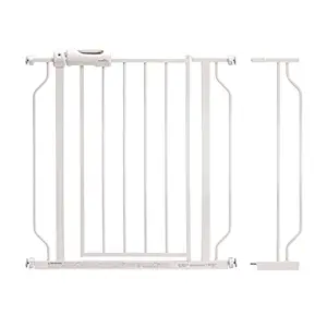 Easy Walk-Thru Pressure-Mounted Pass-Through Gate, White