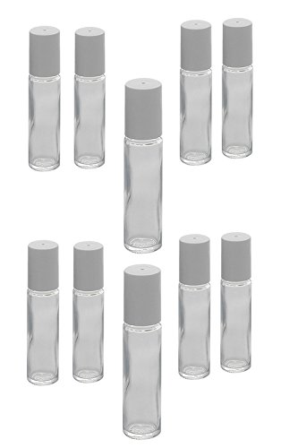Glas Deostick zu 10ml, Kosmetex Deo-Roller zum selbst Befüllen, 10× 10ml