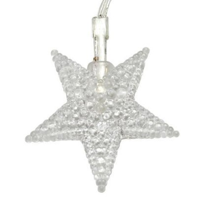 TokoDirect 5m 50er LED Lichterkette Batteriebetrieb Sterne mit Fernbedienung & Zeitschaltuhr (8 Modi, 4W, Dimmbar,Warmweiß) - 9