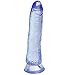 Produktbild PURPLE PUSSY: Genialer 21 cm Dildo in transparentem Blau/Lila | Mit Saugnapf/Saugfuss | Blowjob Trainer | Strap-on geeignet | Aus sicherem TPE | Für Sie und Ihn | oral, anal und vaginal benutzbar