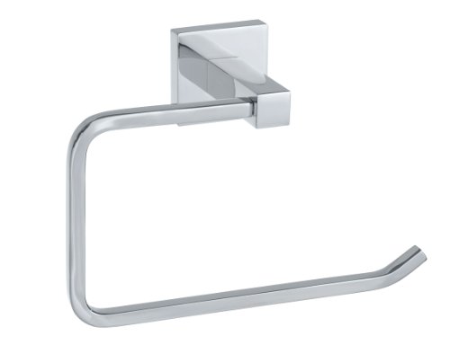 WENKO 17974100 Power-Loc Handtuchring San Remo - Befestigen ohne bohren, Messing, 19.5 x 13.5 x 7 cm, Chrom
