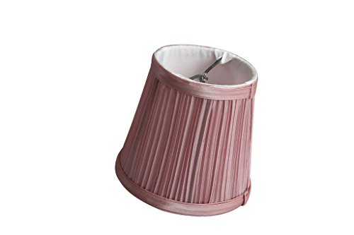 Splink 2 Pcs Lampenschirm E12 Stain Stoff Stehlampe Tischlampenschirm Vintage Stil Roserot - 4