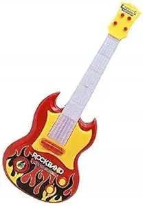 Hk Toys Battery Operated Musical Mini Guitar Instrument with Sound & 3D Lighting Learning Toy for Kids (Multicolour)