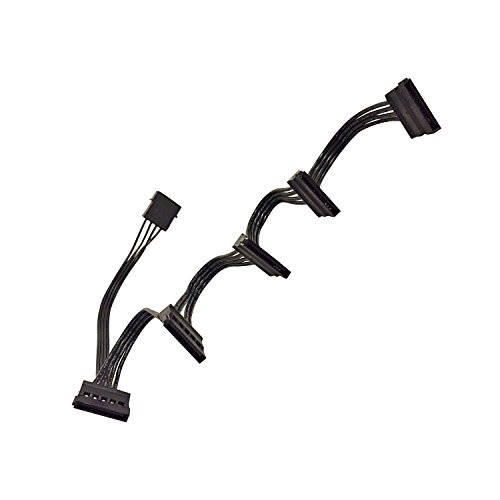 Adaptare 34010 40 cm Adapter-Kabel Molex 4-pin auf 5-mal 15-polig SATA-Strom-Stecker schwarz - 2