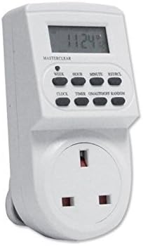 2 X Electronic digital mains Timer Socket Plug-in with LCD Display 12/24 Hour 7 Days