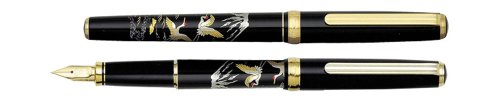 Platinum Modern Maki-e Crane Designed Fountain Pen