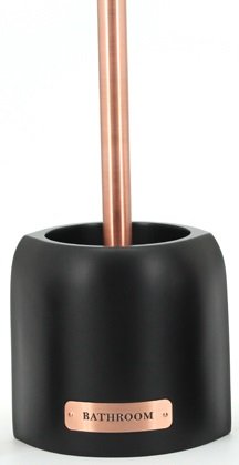 Set Badezimmer WC Faro – Schwarz Matt mit Verarbeitung Effekt Kupfer poliert - 5