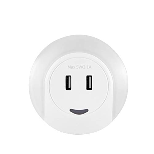 Preisvergleich Produktbild LEDMOMO LED-Nachtlicht Doppel-USB-Telefongebühr 2.1A 0.5W Nachtlicht