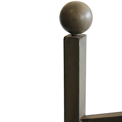 Gartenbrücke Teichbrücke Metallbrücke Gartenteichbrücke, B180xT80xH91cm, Metall, Antik-Optik, Brücke mit Geländer - 5