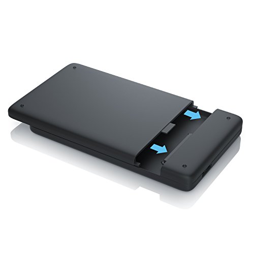 CSL – USB 3.0 externes Festplattengehäuse für 2,5″ SATA SSD HDD Festplatten | für SATA I/II/III (HDD+SSD Case) | UASP Mode | schraubenlose Installation | Windows / Linux / Mac | max. 9,5mm Bauhöhe - 2