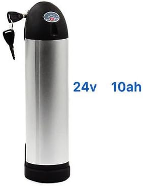Landcrossers Lithium E-bike Bottle Battery for Electric Bicycle Li-ion (24V 10Ah, Sliver)
