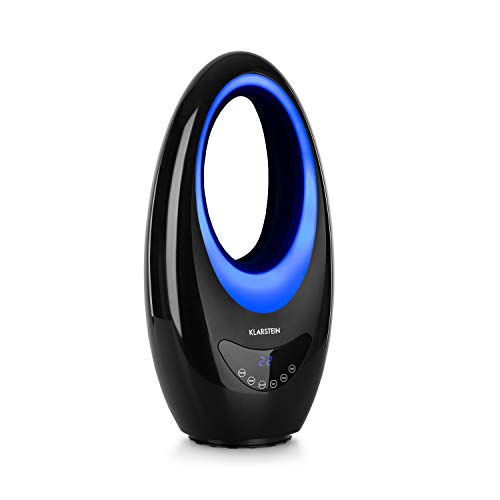 KLARSTEIN Sahara Storm radiateur soufflant, Ventilateur sans pales, élément Chauffant en céramique, Puissance: 1000/2000 W, de 16 à 40°C, Oscillation avec Rotation 60°, minuterie jusqu'à 12h, Noir