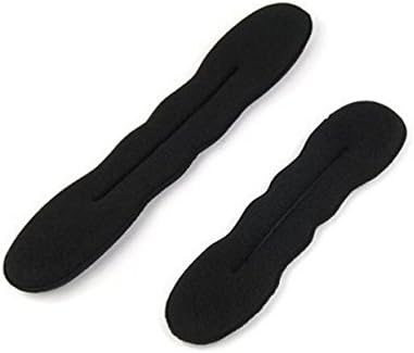 Magic Foam Sponge Clip Hair Styling Donut Bun Former Maker (2 Large + 1 Small)
