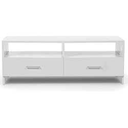 IDMarket - Meuble TV FALKO bois blanc