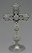 Crystocraft Keepsake Gift Ornament - Silver Cross with Swarvoski Crystal Elements