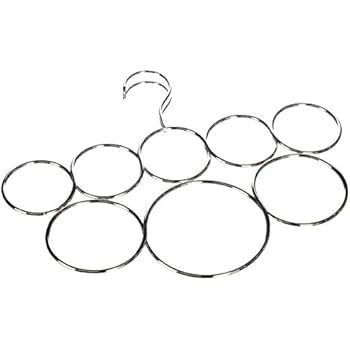 Organizer Portasciarpe Con 8 Anelli | Per Cravatte, Cinture E Accessori | Argento - Foto 8