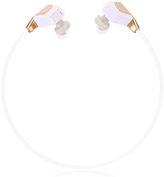 Wireless Bluetooth Earphones with Phone Call Mic, Light Weight, Noise Cancellation, Secure Fit Sweat Proof Sports Earphones Compatible with Apple IPhone, Android Samsung, Smartphones - Six7s (Gold)